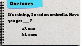One/ones || quiz