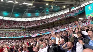 England fans sing Three Lions after beating Germany