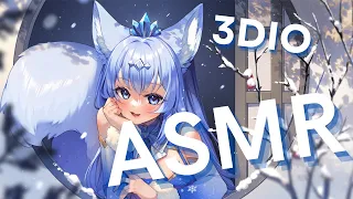 【3Dio ASMR】Cute fox peppers you with kisses #vtuber 💙