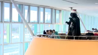 Darth Vader conducts Christmas Choir Flash Mob - Carol of the Bells