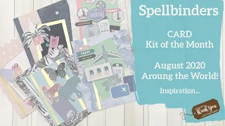 10 Cards - 1 Kit + Reveal | Spellbinders Card Kit of the Month | August 2020 | All Around the World!