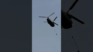 North Carolina National Guard Airmen perform training jumps from helicopter