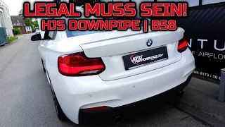 Legale HJS ECE Downpie | Sportluftfilter | BM3 Bootmod3 Stage 2 OTS passend für BMW M240i mit B58 |