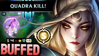 DIANA BUFFED IS FIRE! (QUADRAKILL) INSANE CARRY ON GRANDMASTER  - Diana Wild RIft