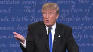 Pres. Debate: Trump says he did not support the war