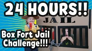 24 Hour Box Fort Jail Escape Challenge!!