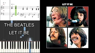 EASY Piano Tutorial(Synthesia)　THE BEATLES LET IT BE【ピアノ初心者練習用】