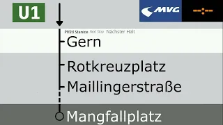 [U-Bahn München] Ansagen der U1 Olympia-Einkaufszentrum - Mangfallplatz
