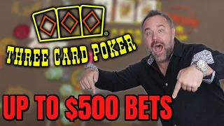 High Limit Three Card Poker: HUGE BETS"