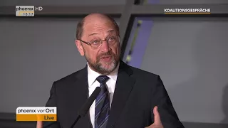 Statement von Martin Schulz zum aktuellen Stand der Koalitionsverhandlungen am 31.01.18