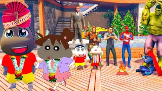 Black Shinchan Got Married in GTA 5 | Franklin Celebrating Black Shinchan Wedding | GTA 5 AVENGERS