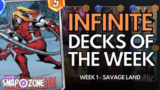 First INFINITE RANK Decks of The Savage Land Season! | Marvel SNAP Infinite Decks of The Week!