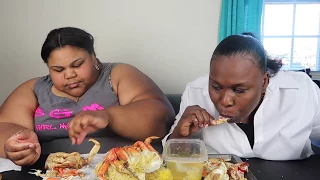 Dungeness crab mukbang! Ft mama Bri. シーフードムクバン