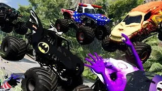 Monster Jam INSANE Racing, Freestyle and High Speed Jumps #37 | BeamNG Drive | Grave Digger