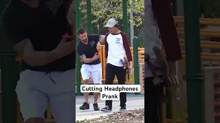 Cutting Headphones Prank #JoeySalads #Pranks #Funny