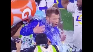 Sean McVay gets Gatorade bath