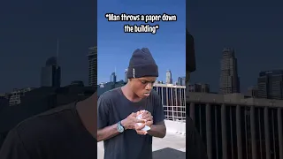 When you throw a paper off a building 😂