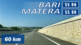 Driving in ITALY from BARI to MATERA | SS96 SS99