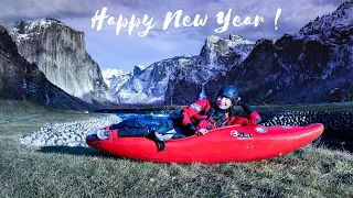 Winter whitewater kayaking