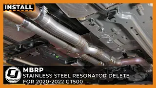 "More Sound, More Flow" w/ This MBRP Resonator Delete | 2020+ GT500