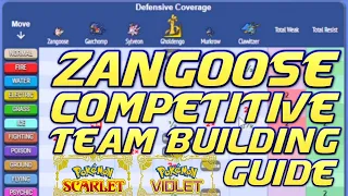 Pokemon Scarlet and Violet VGC 2023 Zangoose Team Building Guide! Competitive Ranked Battle