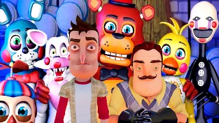 АНИМАТРОНИКИ ПУГАЮТ СОСЕДА!ПРИВЕТ СОСЕД И ФНАФ 2 В ГАРРИС МОД!FNAF 2 AND HELLO NEIGHBOR!ШОУ ХРИПЛЫХ!