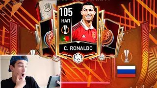 105 CRISTIANO RONALDO!!!  ПОЙМАЛ 100+ OVR в НАБОРЕ ФИФА 22 МОБАЙЛ