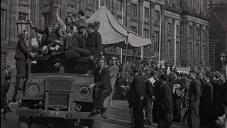 1945: Intocht Canadezen in Amsterdam na de oorlog - oude filmbeelden - ihkv Bevrijdingsdag 2024