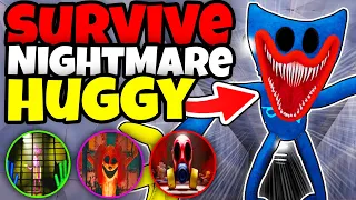 Can We DEFEAT Nightmare Huggy And UNLOCK All Badges? | Roblox Surviving Nightmare Huggy