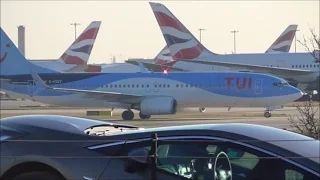 Thomson Airways Boeing 737-8K5 at Heathrow Airport!! *RARE*