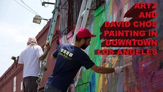 Witness These Two Masters in Action - Aryz and David Choe Unveil their Mural in Downtown LA!