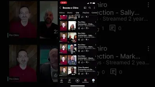 Video Scrolling through all the interviews on the pre chiro podcast with chiro students, pro Chiros