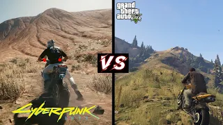 Cyberpunk 2077 Physics vs GTA V Physics