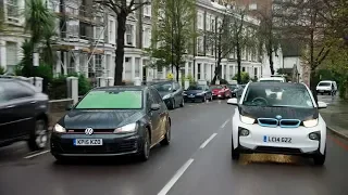 BMW i3 vs WV Golf GTI drag race.