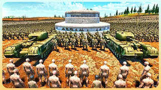 British military firebase against 10 MILLON ZOMBIES - Ultimate Epic Battle Simulator 2 UEBS 2 (4K)