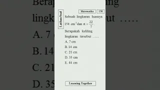 Menghitung Keliling Lingkaran (Jika Diketahui Luasnya) #shorts