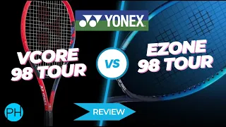 REVIEW: Yonex Ezone Tour v Yonex Vcore Tour | Tennis Racket Review | Comparison