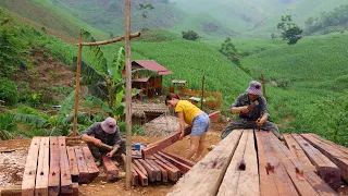 Build a wooden cabin, harvest and take care of the melon garden | Daily life and Farm