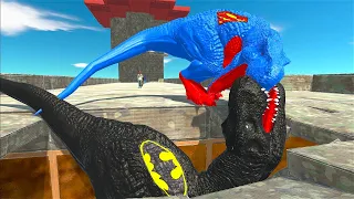 SUPERMAN T-REX DEATHFALL V2 - Animal Revolt Battle Simulator