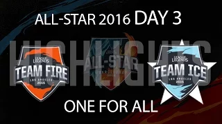 Lee sin vs Lee Sin One For All BLOODBATH Highlights - LoL All star 2016 Day 3   ICE vs FIRE