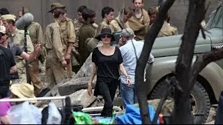 Angelina Jolie Gets to Work on Unbroken Set | Splash News TV | Splash News TV