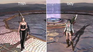 Devil May Cry 4 Special Edition Trish Vs Lady | Comparison