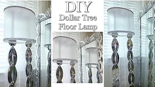 HOW TO TURN PLATES INTO A FLOOR LAMP! HIGH END DOLLAR TREE FLOOR LAMP| QUICK AND EASY!