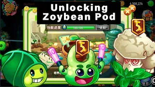 Unlocking Zoybean Pod + Leveling up some plants Part 3 l PVZ2 Chinese