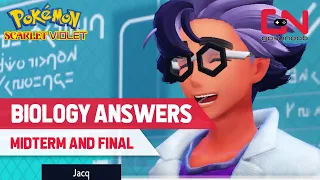 All Biology Answers in Pokemon Scarlet and Violet - Midterm and Final