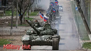 Horrible moment!! when Russian troops and hundreds of military vehicles entered Ukrainian territory