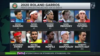 Tennis Channel Live: Roland Garros 2020 Men's Seeds