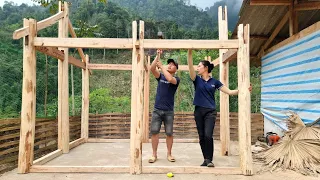 Process of building a dining room frame specifically for chicks to eat | Dang Thi Mui