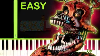 FNAF 4 SONG | Never Be Alone  - EASY Piano Tutorial