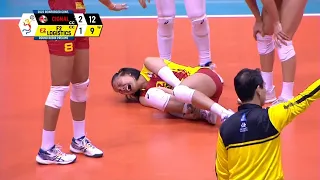 Tiamzon rolls ankle in fourth set | 2022 PVL Reinforced Conference